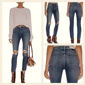 RE/DONE Originals High Rise Ankle Crop GUC $285 Size 28    J1529